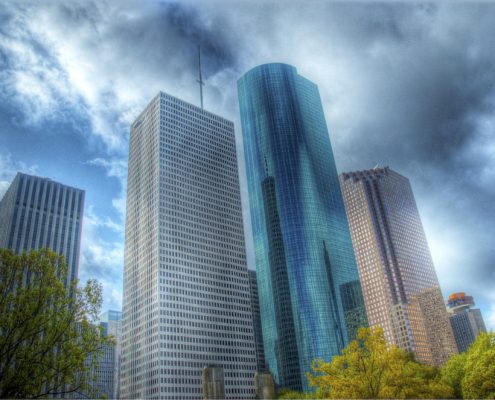 Houston skyline. NorTex is a Norwegian-Texan collaboration.